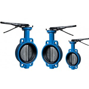 wafer butterfly valve EPDM NBR seat one stem with pin